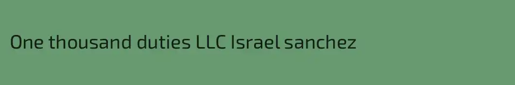 One thousand duties LLC Israel sanchez